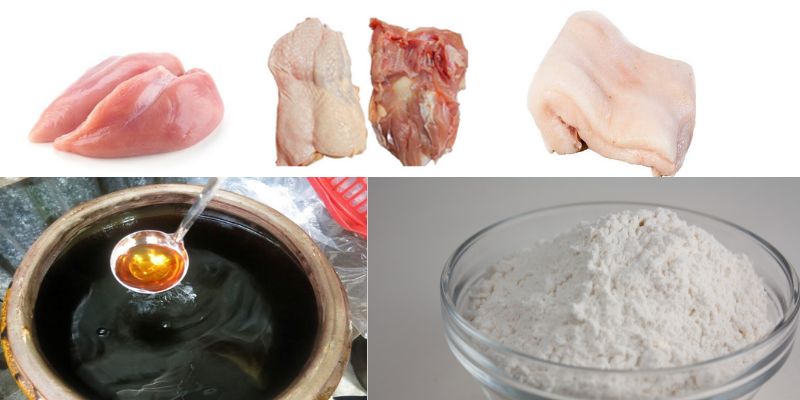 Nguyên liệu làm giò gà