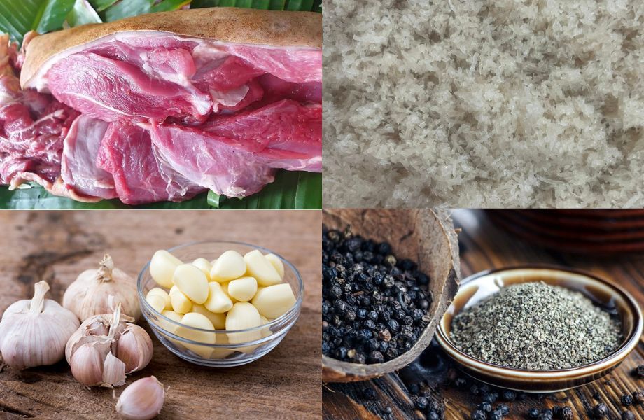 Nguyên liệu cần chuẩn bị để làm giò me